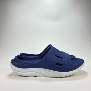 Hoka Ora Recovery Slide 3 Blue Sandals Comfort Cushion Slip On Youth Size 4